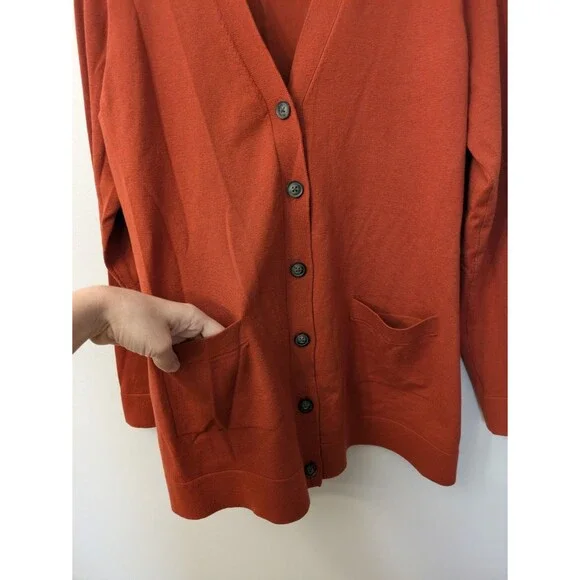 Pendleton Womens Silk Colby Cardigan Button Front Pockets Mid Weight Large NWOT - Picture 3 of 9